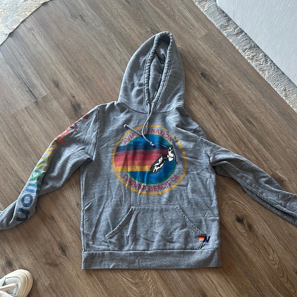 Aviator nation grey hoodie